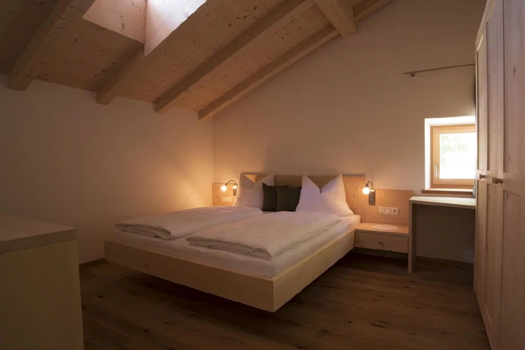 Schlafzimmer der Ferienwohnung Vigilius