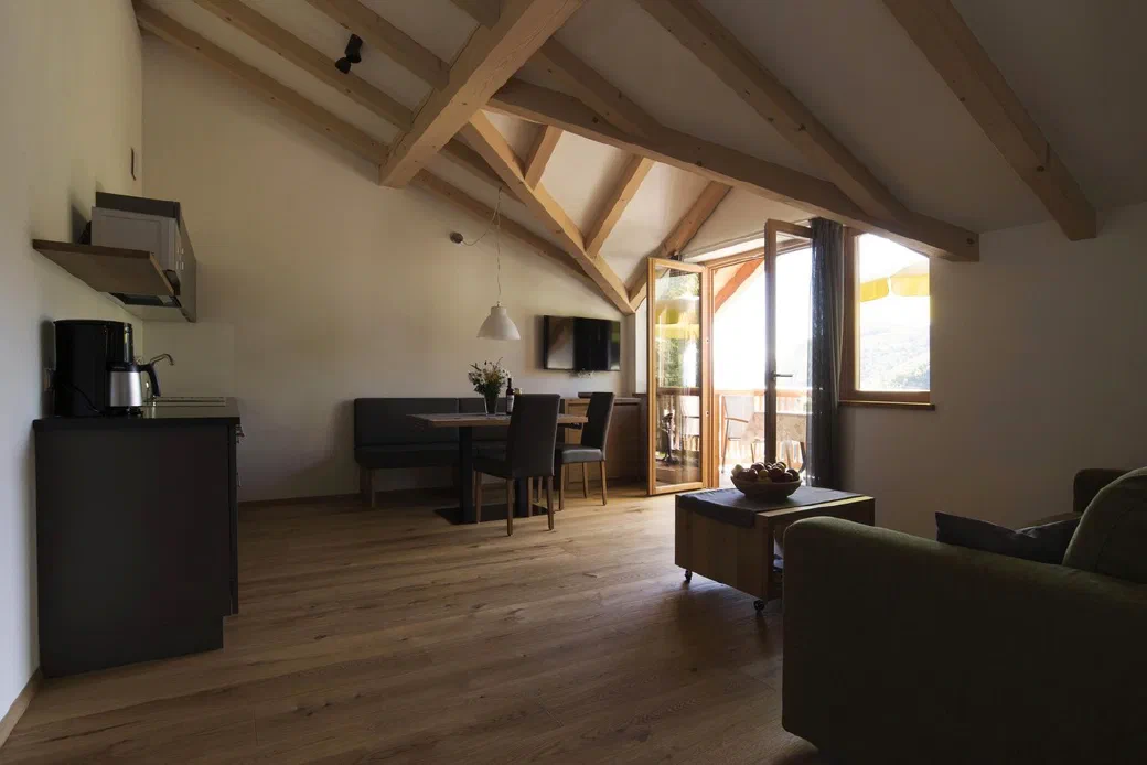 Wohnküche der Ferienwohnung Vigilius